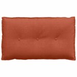 vidaXL Coussin de Dos Rouge orange 80 x 50 cm Tissu en velours côtelé