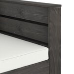 vidaXL Salon de jardin 2 Pièces avec coussins Bois imprégné de gris