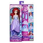 DISNEY PRINCESSES - Life - Poupée mannequin Ariel - 10 combinaisons de tenues, jouet pour enfants des 3 ans