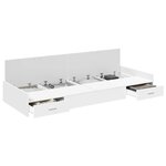 vidaXL Cadre de lit avec tiroir Blanc 70 x 190 cm Bois d'ingénierie