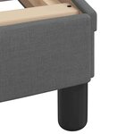 vidaXL Cadre de lit sans matelas Hvar gris foncé 90x190 cm tissu