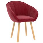 vidaXL Chaise de salle à manger Bordeaux Velours