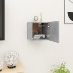 vidaXL Meuble TV mural Gris béton 30 5x30x30 cm
