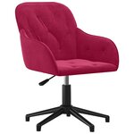 vidaXL Chaises pivotantes à manger lot de 2 Rouge bordeaux Velours