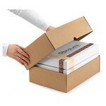 Caisse carton télescopique brune simple cannelure raja 33x25x5/9 cm (lot de 25)