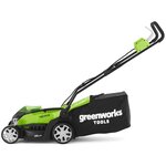 Greenworks tondeuse à gazon et batterie 2 ah 2 x 40v g40lm35 2501907uc