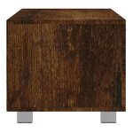 vidaXL Meuble TV Chêne fumé 140x40 5x35 cm Bois d'ingénierie