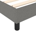 vidaXL Cadre de lit Gris foncé 200 x 200 cm Tissu