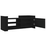vidaXL Meuble TV Noir 100x35x40 cm Bois d'ingénierie