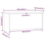 vidaXL Table basse noir 102x55 5x52 5 cm bois d'ingénierie