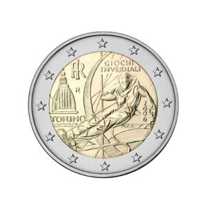 Monnaie 2 euros commémorative italie 2006 - jeux olympiques turin