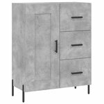 vidaXL Buffet haut Gris béton 69 5x34x180 cm Bois d'ingénierie