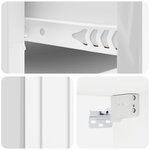 vidaXL Cabinet de chevet mural Blanc brillant 33 x 34 5 x 24 cm