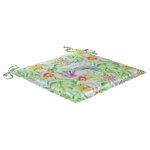 vidaXL Chaises de jardin 4Pièces avec coussins motif feuilles Teck solide