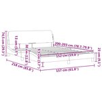 vidaXL Cadre de lit Dover gris foncé 152x203 cm velours