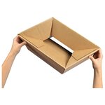 Caisse carton à hauteur variable et montage instantané simple cannelure raja 35x25x12/20 cm (lot de 25)