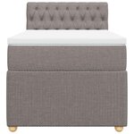 vidaXL Sommier à lattes de lit avec matelas Taupe 90x190 cm Tissu