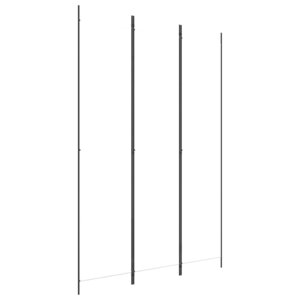 vidaXL Cloison de séparation 3 panneaux Blanc 150x220 cm Tissu