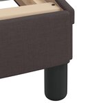 vidaXL Lit avec matelas marron foncé 90x190 cm tissu