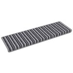 vidaXL Tapis d'escalier auto-adhésifs Rayé 15 Pièces Gris 65 x 21 x 4 cm