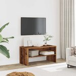 vidaXL Meuble TV vieux bois 80x40x40 cm bois d'ingénierie