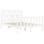 vidaXL Cadre de lit sans matelas blanc 120x200 cm bois de pin massif
