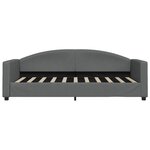 vidaXL Lit de jour avec matelas gris foncé 90x190 cm tissu