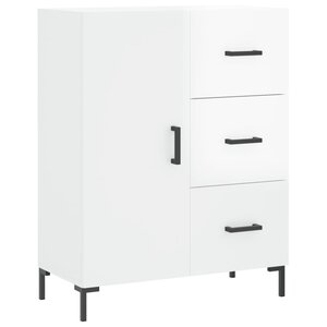 vidaXL Buffet Blanc brillant 69 5x34x90 cm Bois d'ingénierie