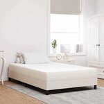 vidaXL Matelas de Lit avec matelas Crème 120 x 190 cm tissu