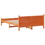 vidaXL Cadre de lit sans matelas cire marron 135x190cm bois pin massif