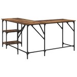 vidaXL Bureau Bois Ancien 139 x 139 x 75 cm Bois d'ingénierie