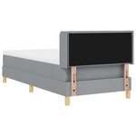 vidaXL Lit à ressorts gris clair avec matelas  100 x 200 cm  en tissu