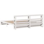 vidaXL Cadre de lit avec tête de lit sans matelas blanc 180x200 cm