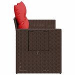 vidaXL Canapé de jardin avec coussins 2 places en résine tressée marron