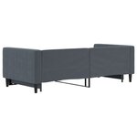 vidaXL Lit de jour avec gigogne sans matelas gris foncé 90x200 cm