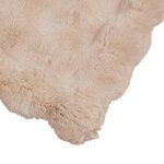 vidaXL Couverture en Fourrure de Lapin Synthétique Beige 220 x 240 cm