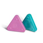 PRIMO 079TRI30PAST Triangles a la cire pour frottage, extremement durables, super résistants, en pot a 30 pieces, 10 couleurs pastel