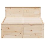 vidaXL Cadre de lit sans matelas avec tête de lit 135x190 cm bois pin
