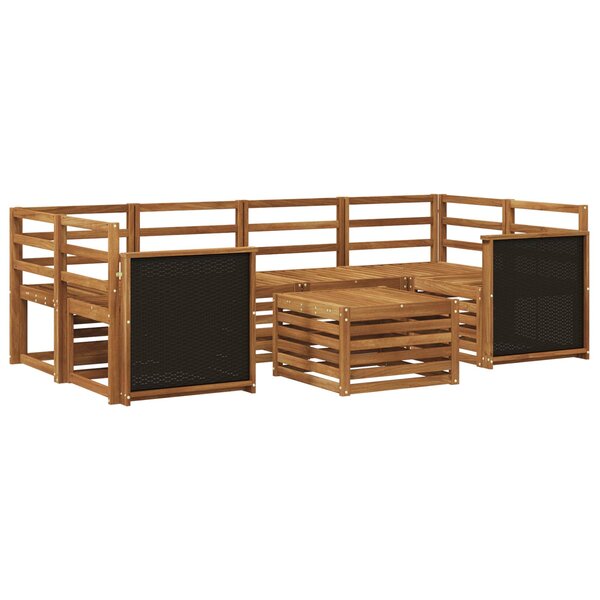 vidaXL Ensemble de canapés d'extérieur 7 pc Naturel