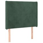 vidaXL Sommier à lattes de lit matelas LED Vert foncé 90x190cm Velours