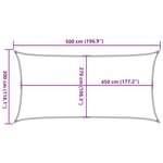 vidaXL Voile d'ombrage 160 g/m² rectangulaire sable 3x5 m PEHD