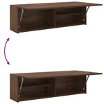 vidaXL Armoire murale de bain chêne marron 100x25x30cm bois ingénierie