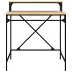 vidaXL Bureau chêne sonoma 80x50x90 cm bois d'ingénierie et fer