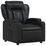 vidaXL Fauteuil inclinable en similicuir noir