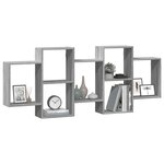 vidaXL Étagère murale sonoma gris 159x18x65 cm bois d'ingénierie