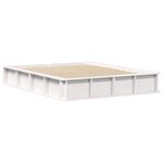 vidaXL Cadre de lit avec stockage Blanc 210 x 178 x 30 cm Pin massif