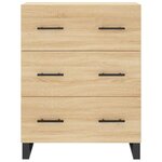 vidaXL Buffet haut Chêne sonoma 69 5x34x180 cm Bois d'ingénierie