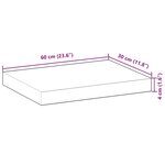 vidaXL Étagères flottantes 4 Pièces 60x30x4 cm acacia massif non traité