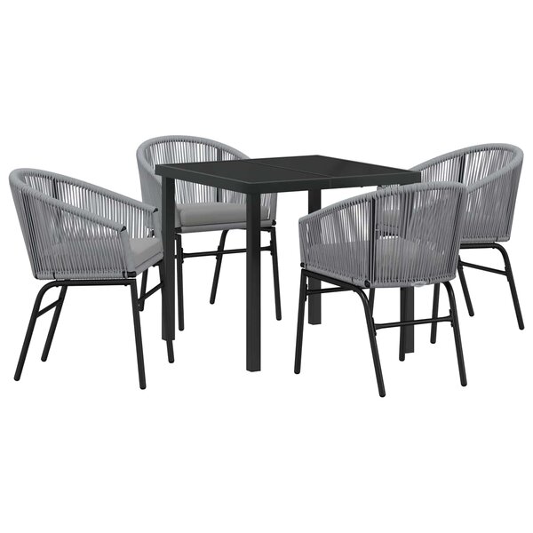 vidaXL Ensemble de salle à manger pour jardin 5 Pièces Anthracite