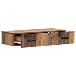 vidaXL Table d'appoint murale Bois ancien 87 5 x 34 5 x 17 cm